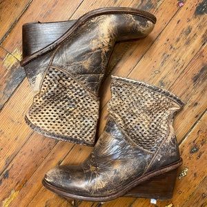 Bed Stu Dutchess Wedge Booties | Size 8.5